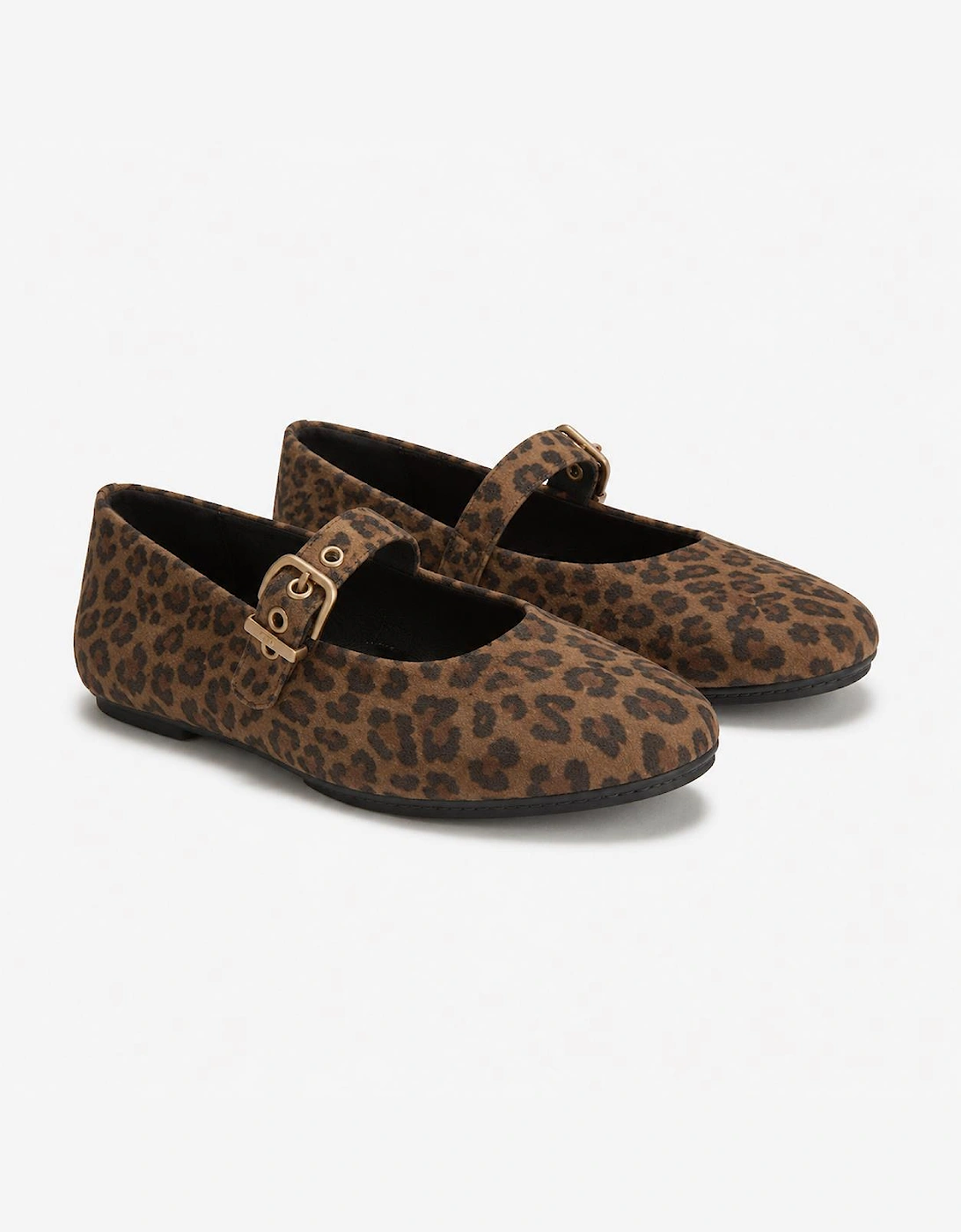 FitFlop DELICATO SUEDE LEOPARD Womens Mary Jane Tan/Black