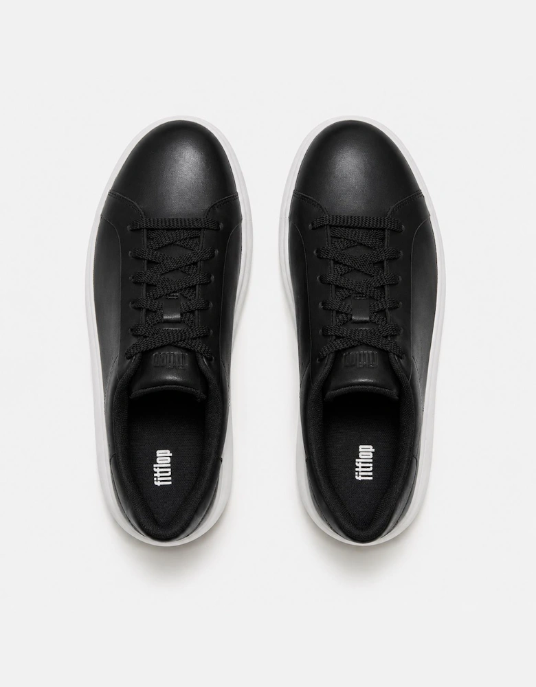 FitFlop RTG LEATHER LACE UP Womens Casual Trainers Black