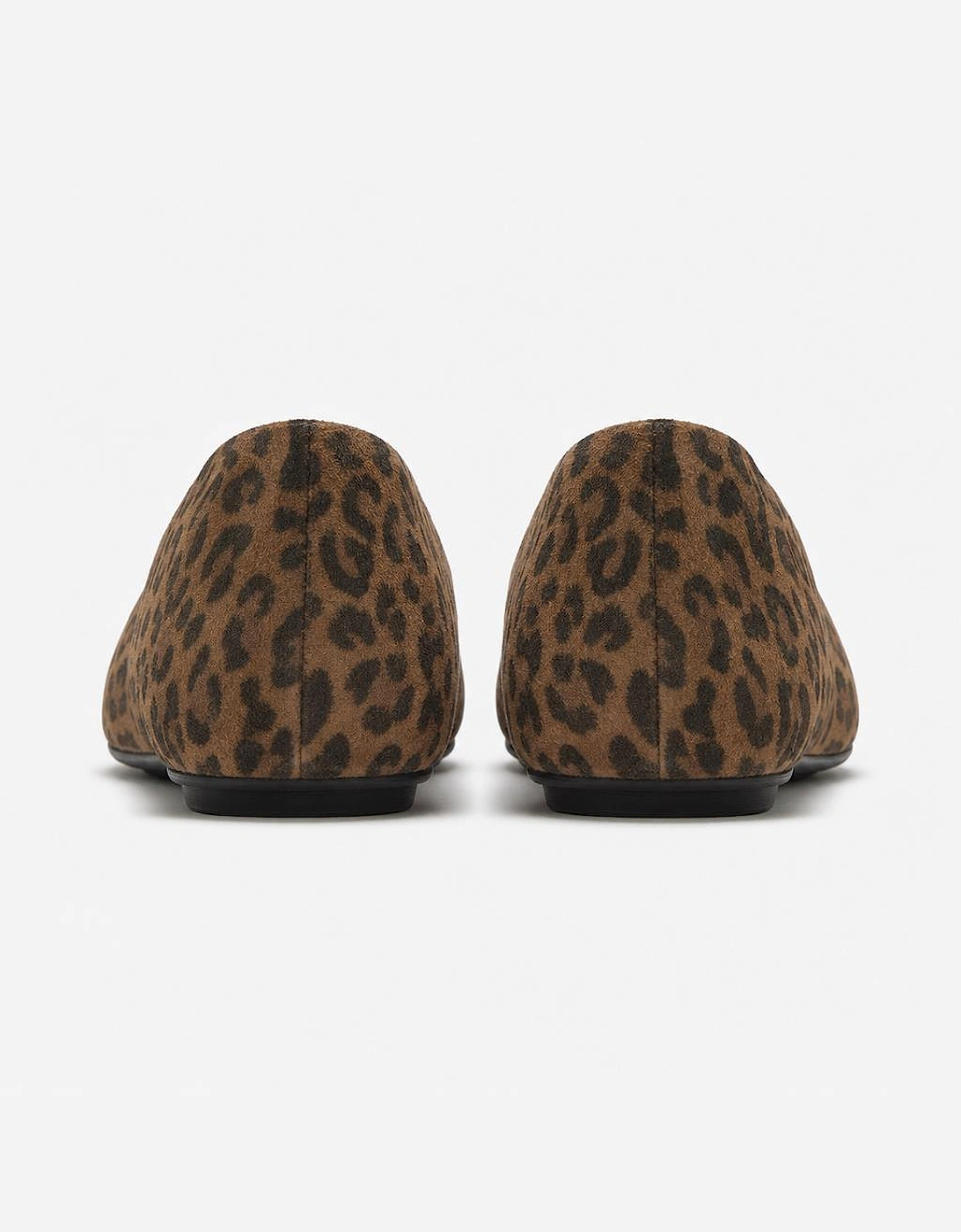 FitFlop DELICATO SUEDE LEOPARD Womens Ballerina Shoes Tan/Black