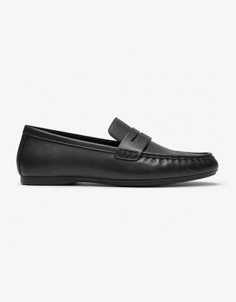 FitFlop DELICATO LEATHER Womens Loafer Shoes All Black