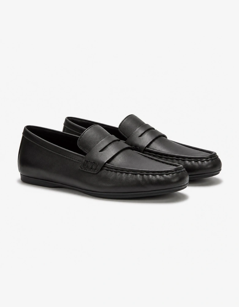 FitFlop DELICATO LEATHER Womens Loafer Shoes All Black