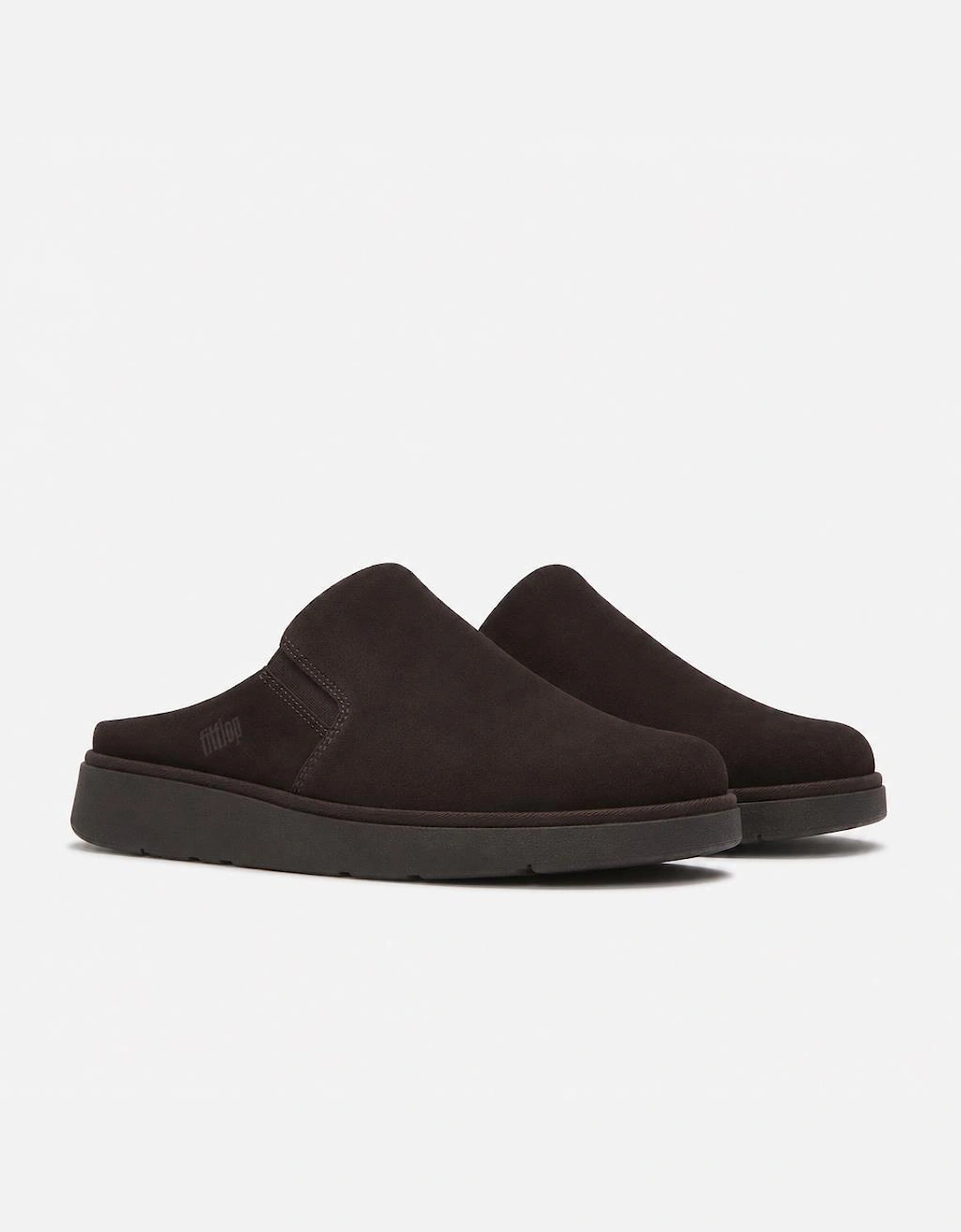 FitFlop GEN-FF ELASTICATED SUEDE Womens Mules Sandals Chocolate Brown