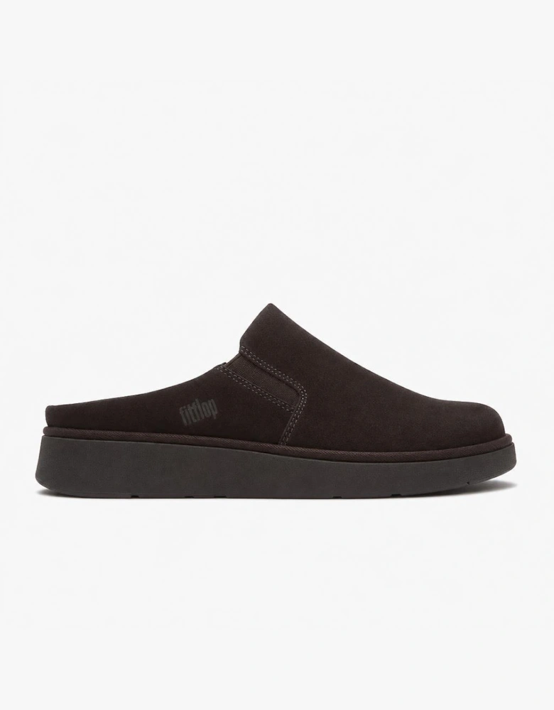 FitFlop GEN-FF ELASTICATED SUEDE Womens Mules Sandals Chocolate Brown