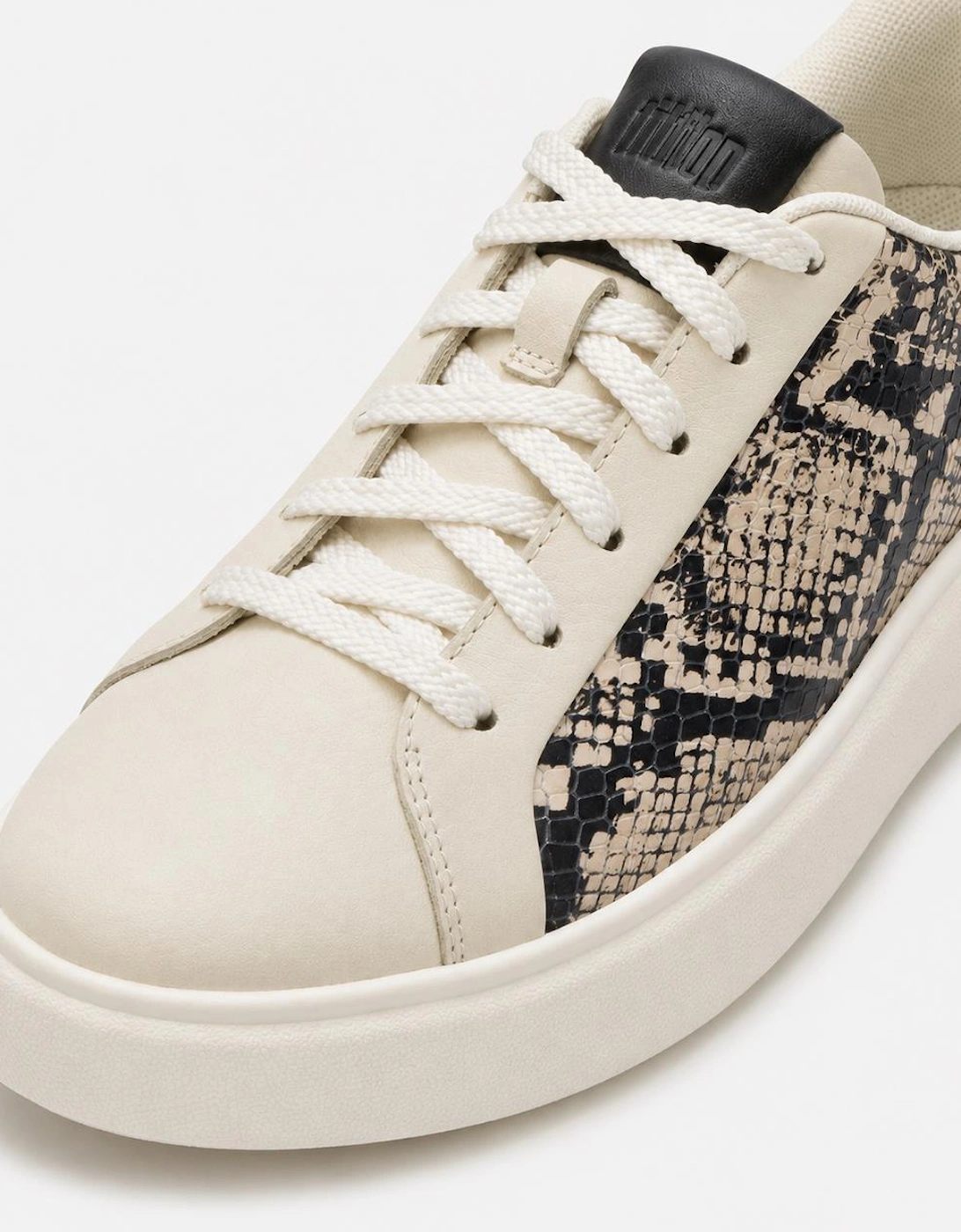 FitFlop RTG SUEDE SNAKE Womens Casual Trainers Hazy Taupe/Black