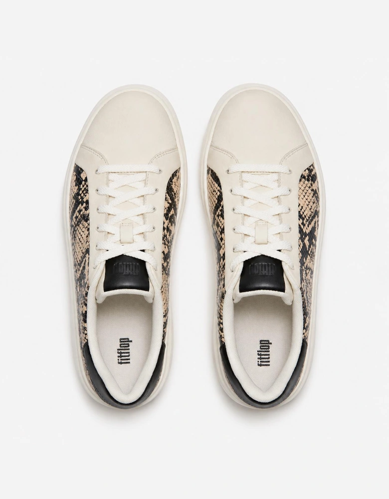 FitFlop RTG SUEDE SNAKE Womens Casual Trainers Hazy Taupe/Black