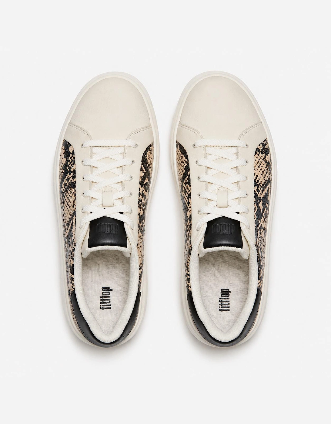 FitFlop RTG SUEDE SNAKE Womens Casual Trainers Hazy Taupe/Black