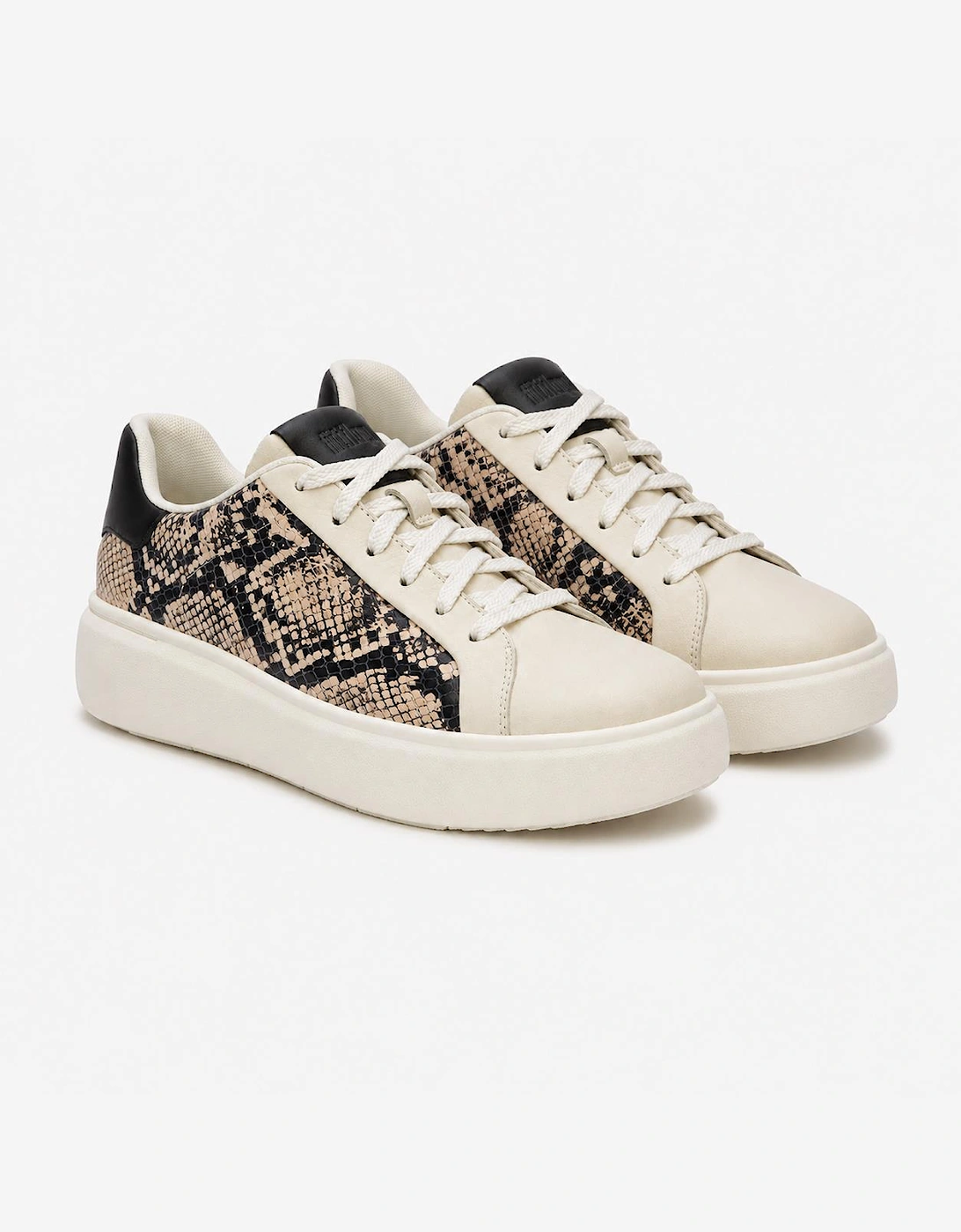 FitFlop RTG SUEDE SNAKE Womens Casual Trainers Hazy Taupe/Black