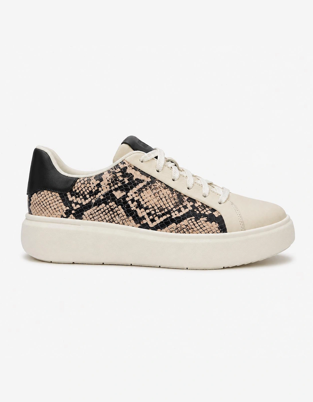 FitFlop RTG SUEDE SNAKE Womens Casual Trainers Hazy Taupe/Black
