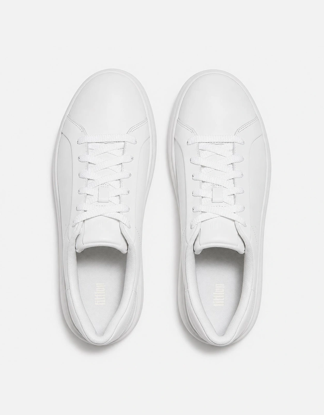 FitFlop RTG LEATHER LACE UP Womens Casual Trainers Urban White