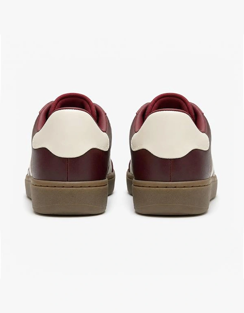 FitFlop THE DASH T-TOE LEATHER Womens Casual Trainers Dark Merlot/Urban White