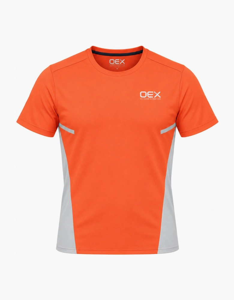 OEX Flash 2.0 T-Shirt Coral/Light Grey