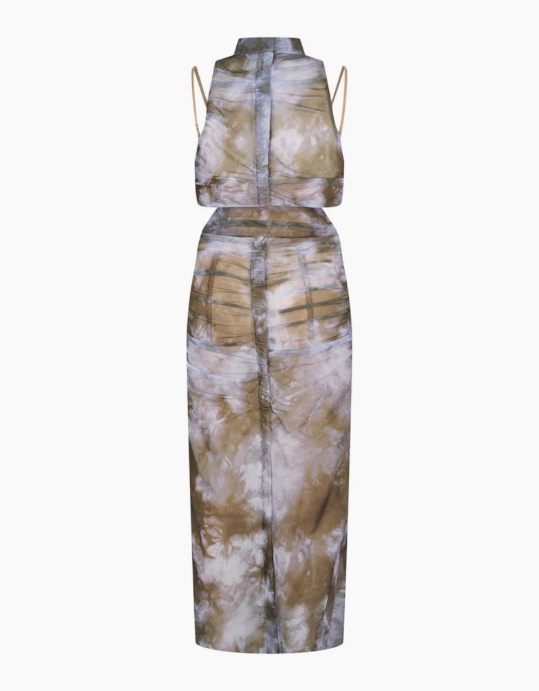 High Neck Maxi Bodycon Dress