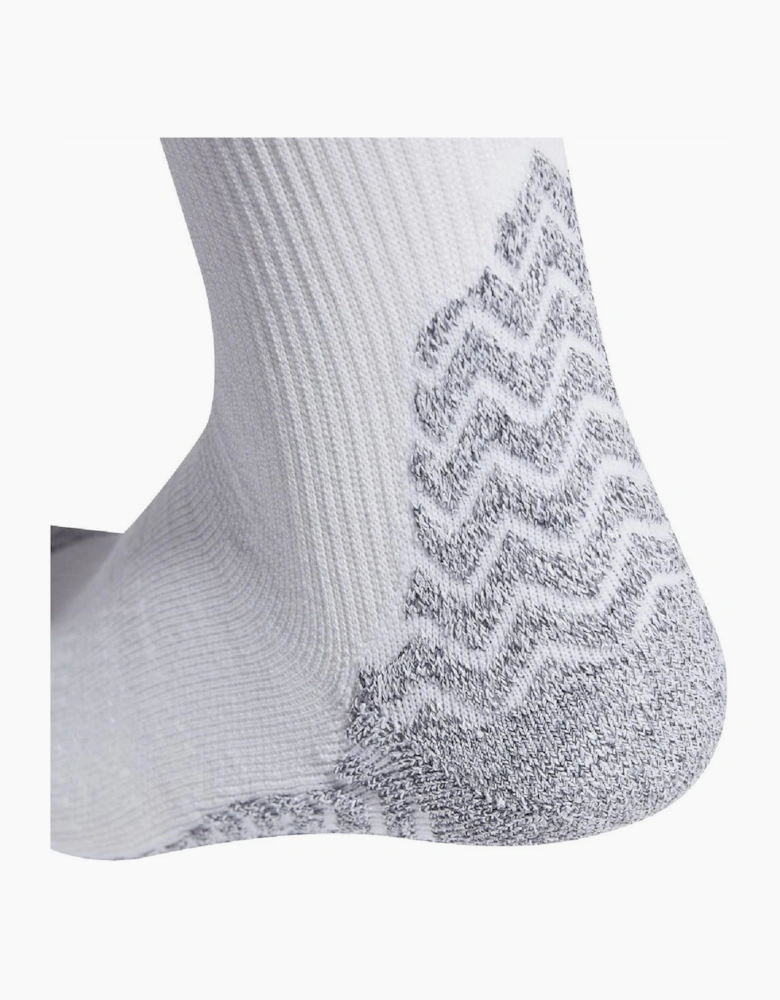 Football Grip Knitted Crew Cushioned Socks