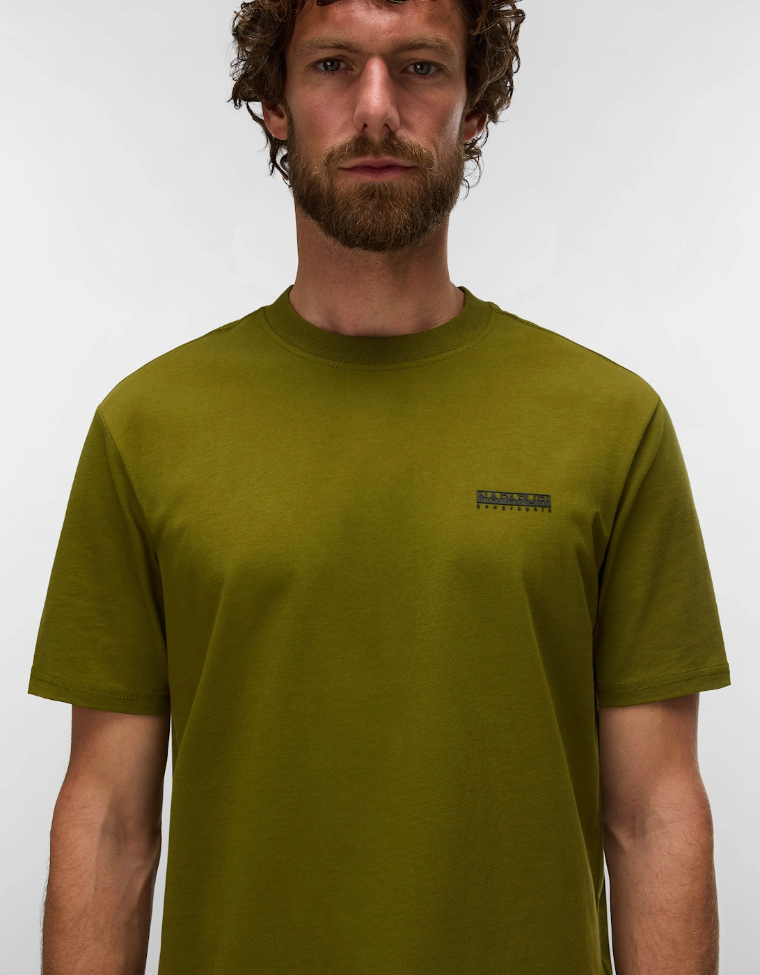 Napapijri Small Box Mens Short Sleeve T-Shirt - Avocado G4C
