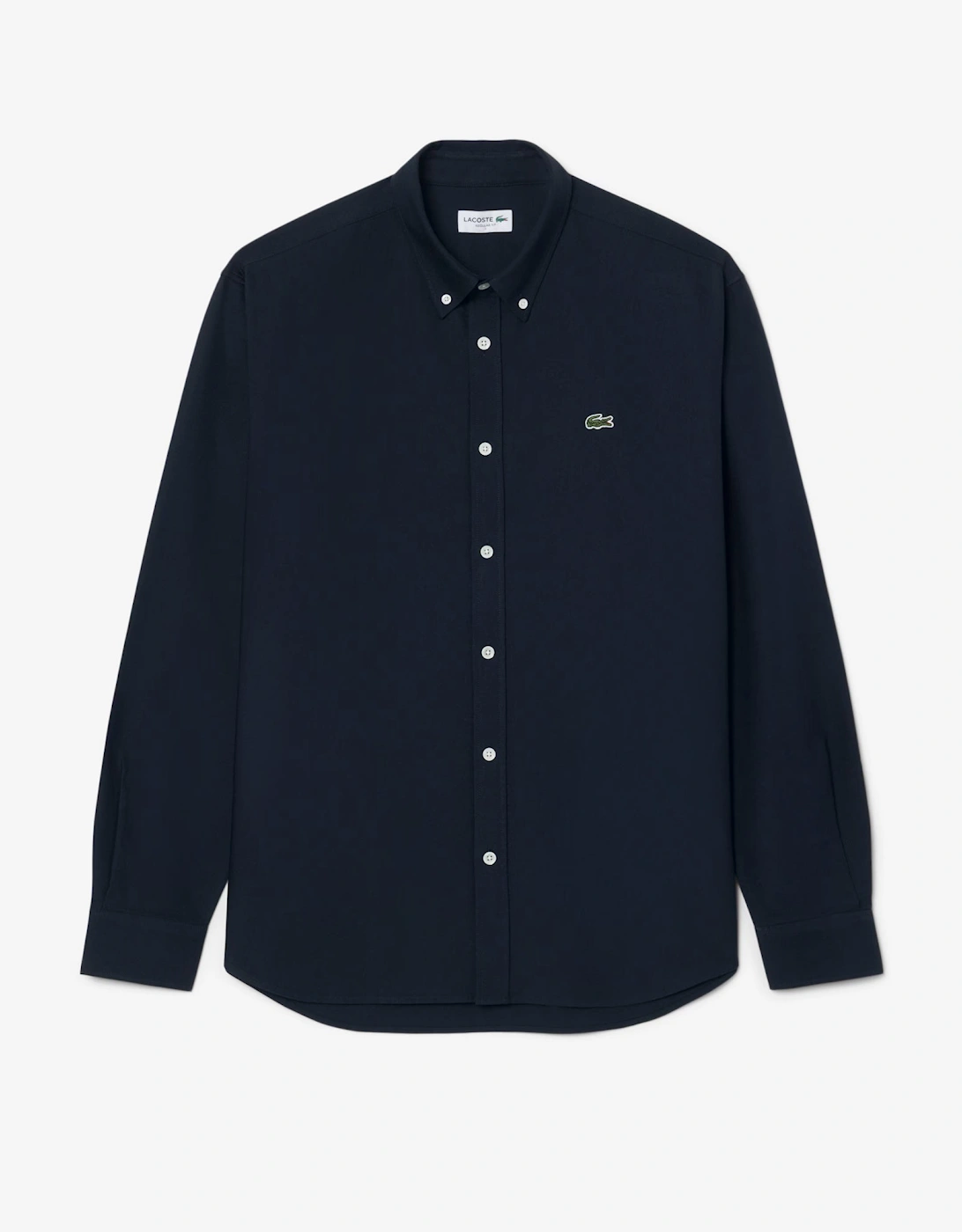 Lacoste Casual Oxford Mens Long Sleeve Shirt - Navy Blue F2W