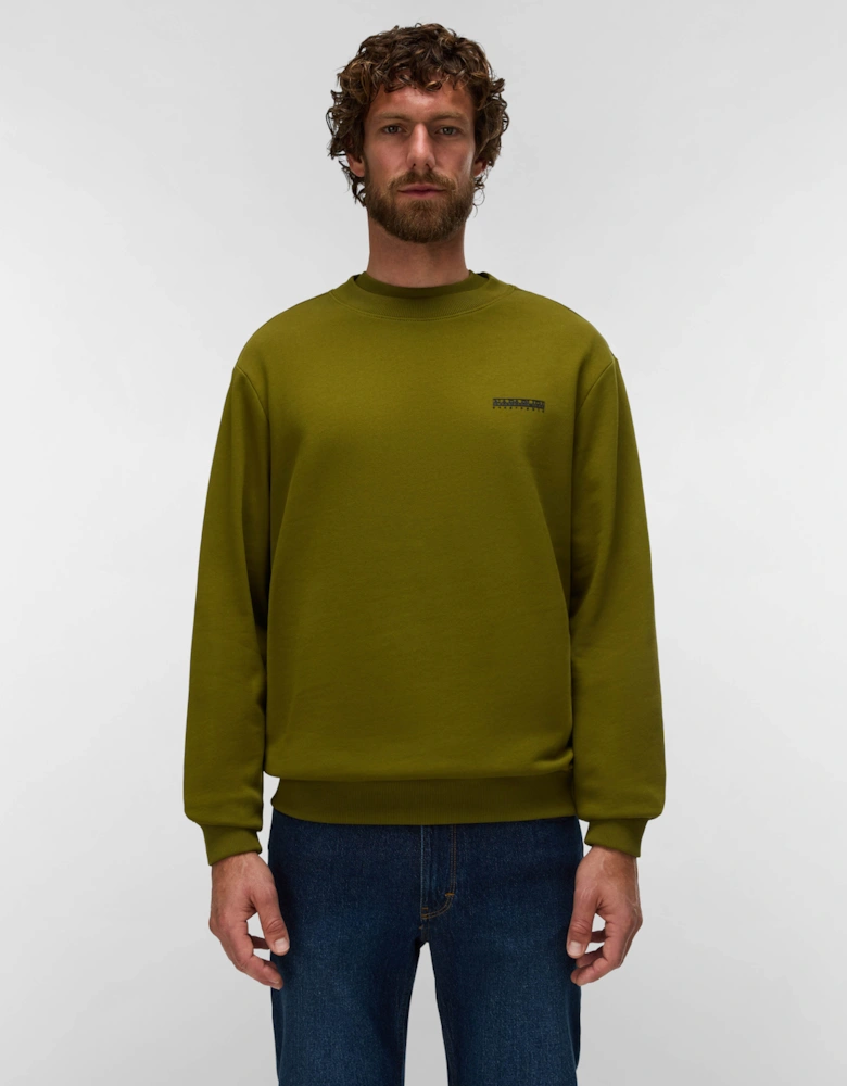 Napapijri Small Box Mens Crew Neck Sweatshirt - Avocado G4C