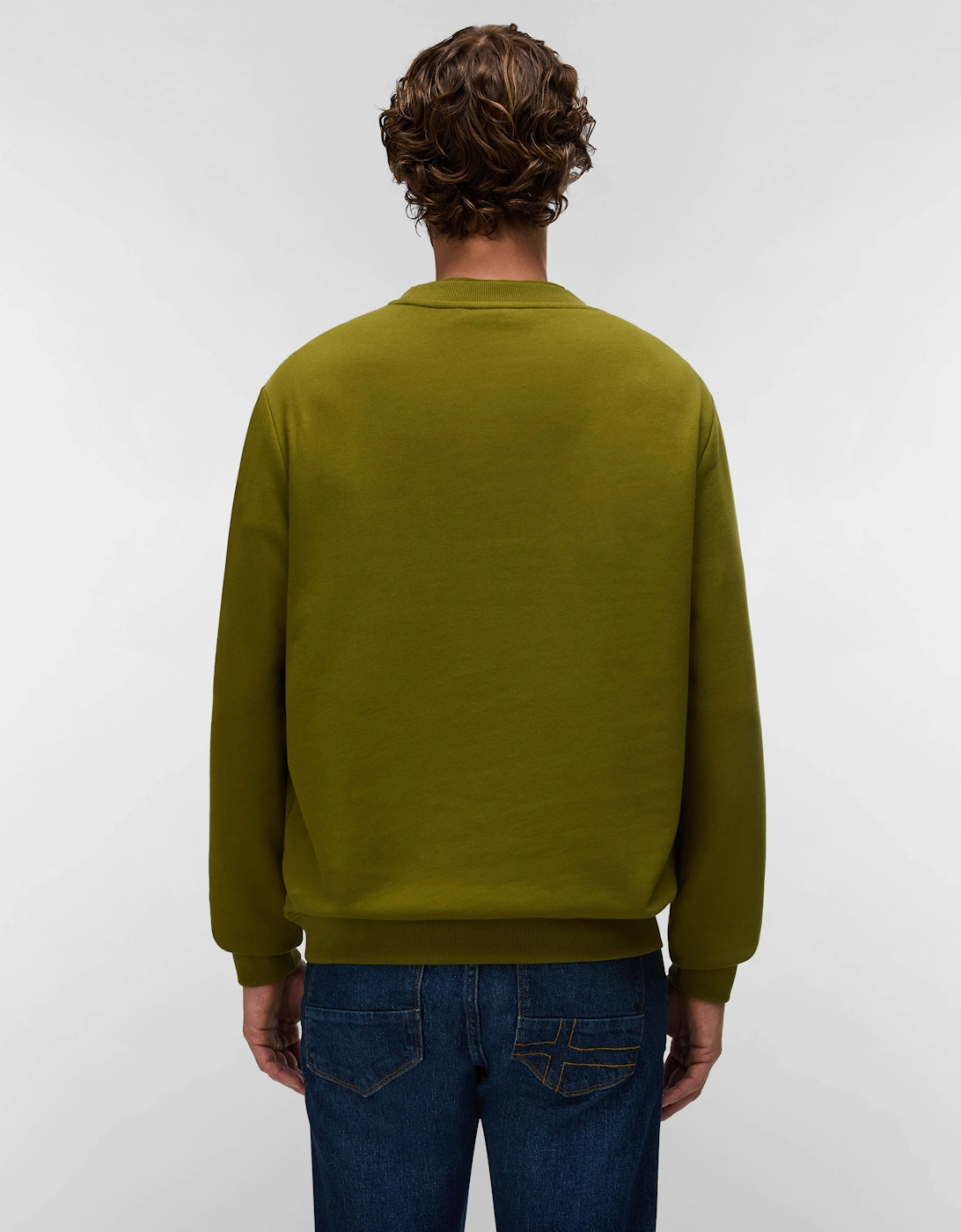 Napapijri Small Box Mens Crew Neck Sweatshirt - Avocado G4C