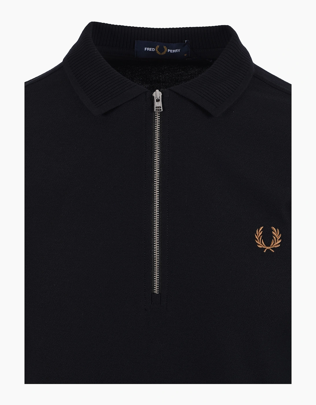 FRED PERRY CREPE PIQUE POLO SHIRT BLACK
