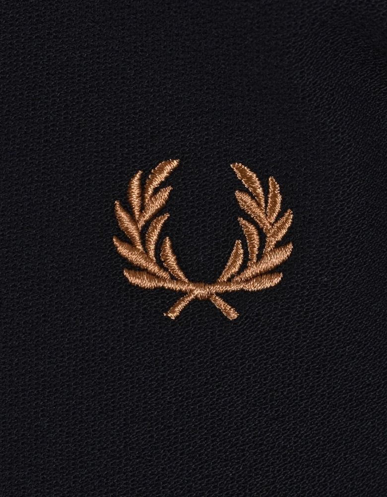 FRED PERRY CREPE PIQUE POLO SHIRT BLACK