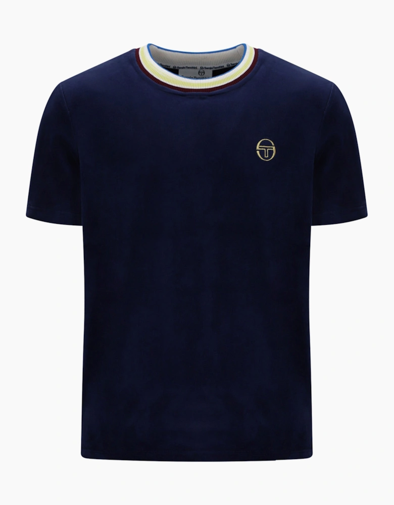 SERGIO TACCHINI FINO VELOUR T-SHIRT MARITIME BLUE