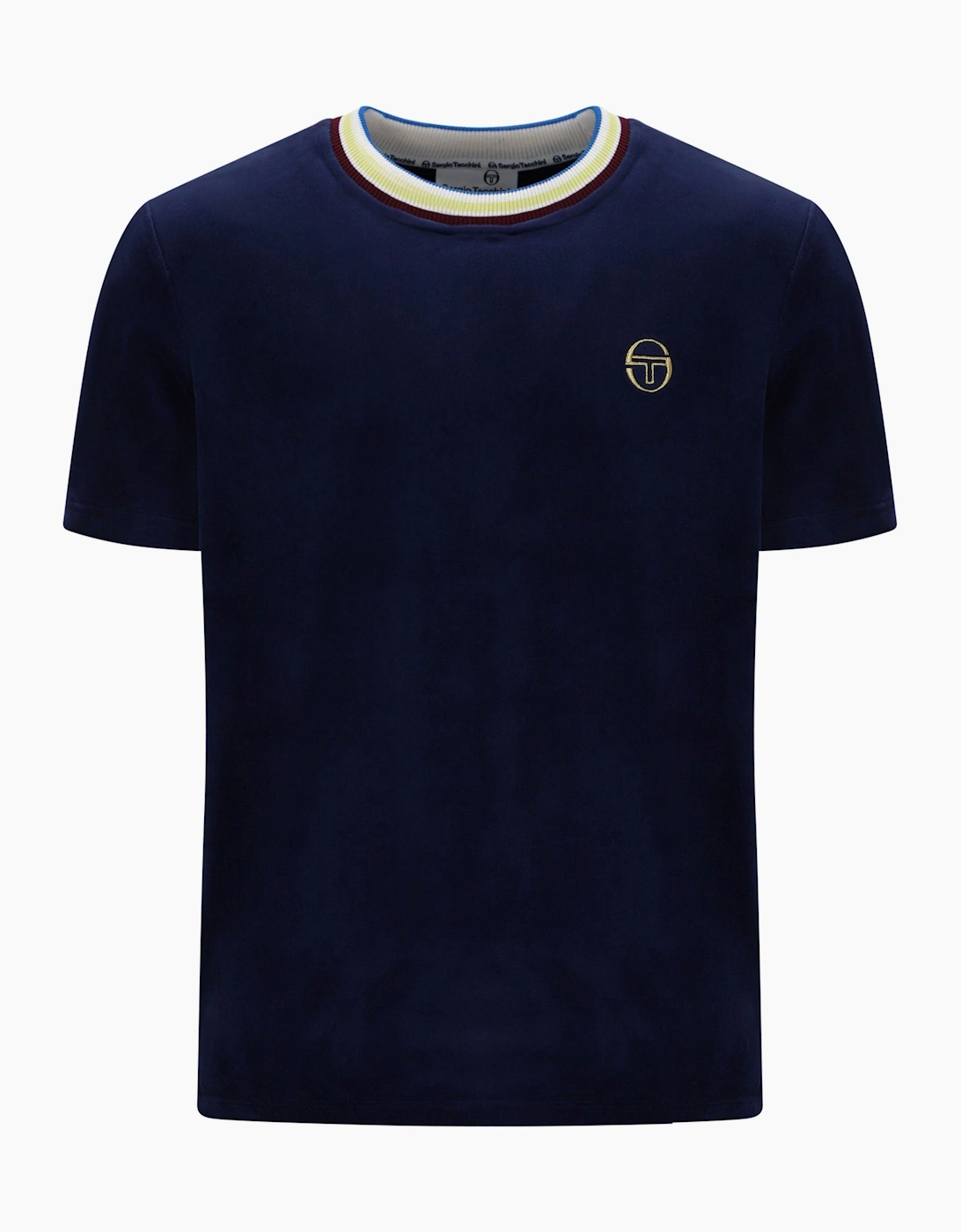 SERGIO TACCHINI FINO VELOUR T-SHIRT MARITIME BLUE