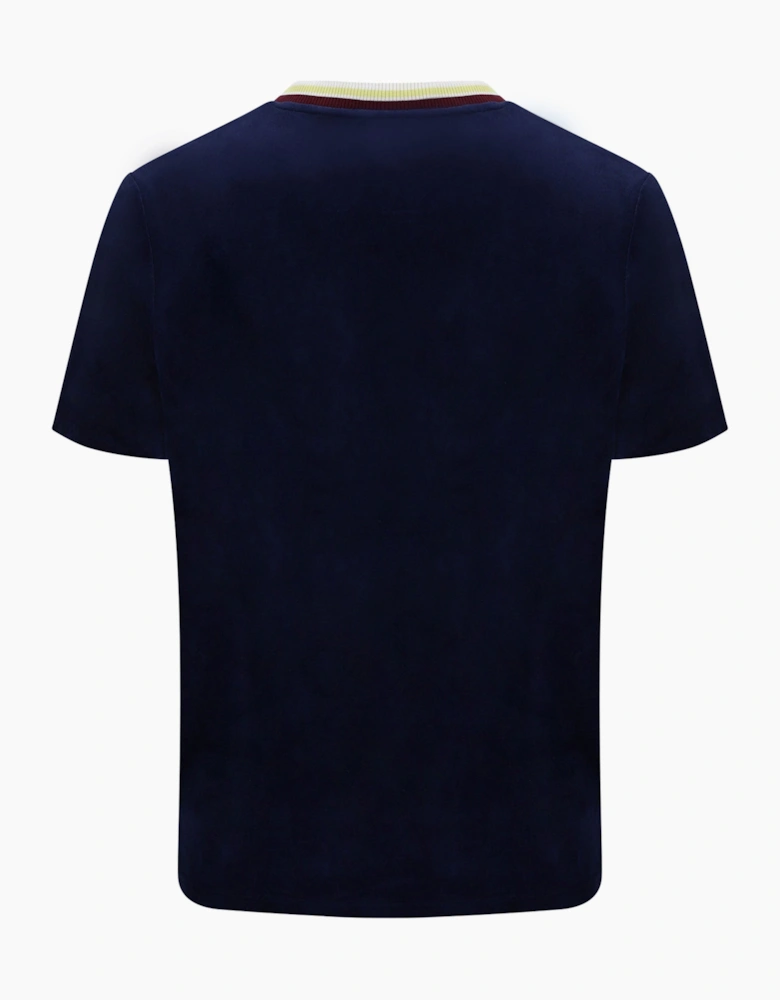 SERGIO TACCHINI FINO VELOUR T-SHIRT MARITIME BLUE