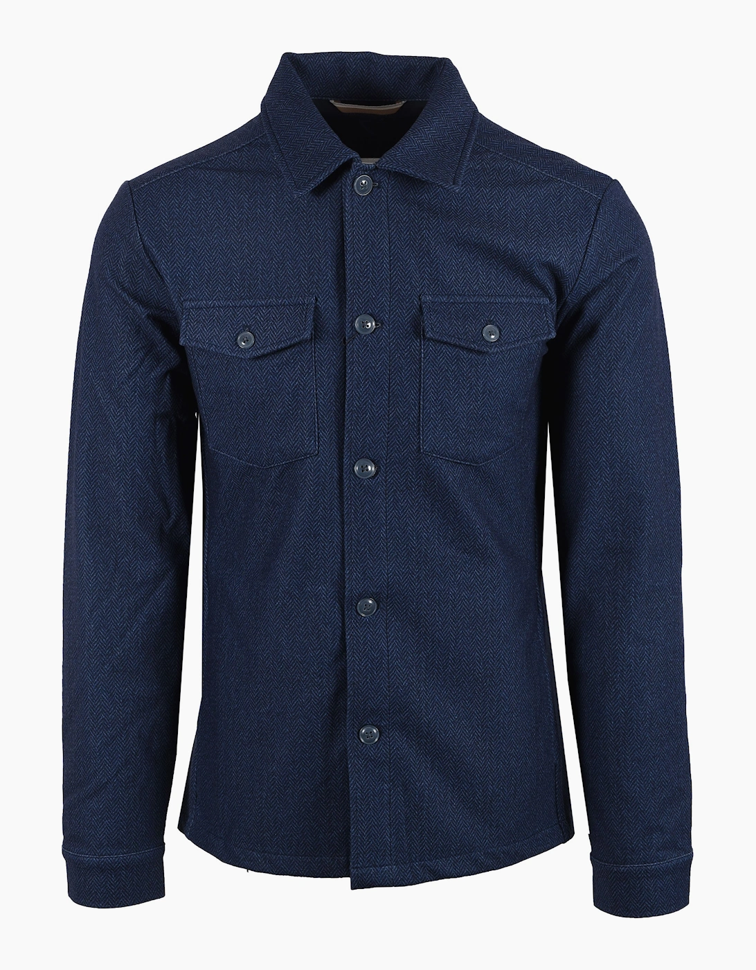 R2 HERRINGBONE OVERSHIRT NAVY