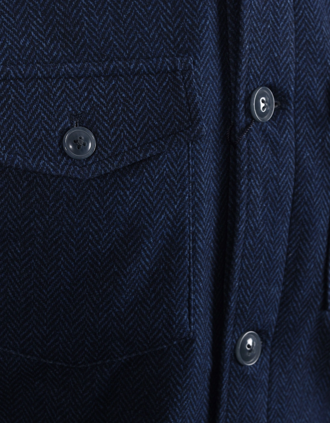 R2 HERRINGBONE OVERSHIRT NAVY