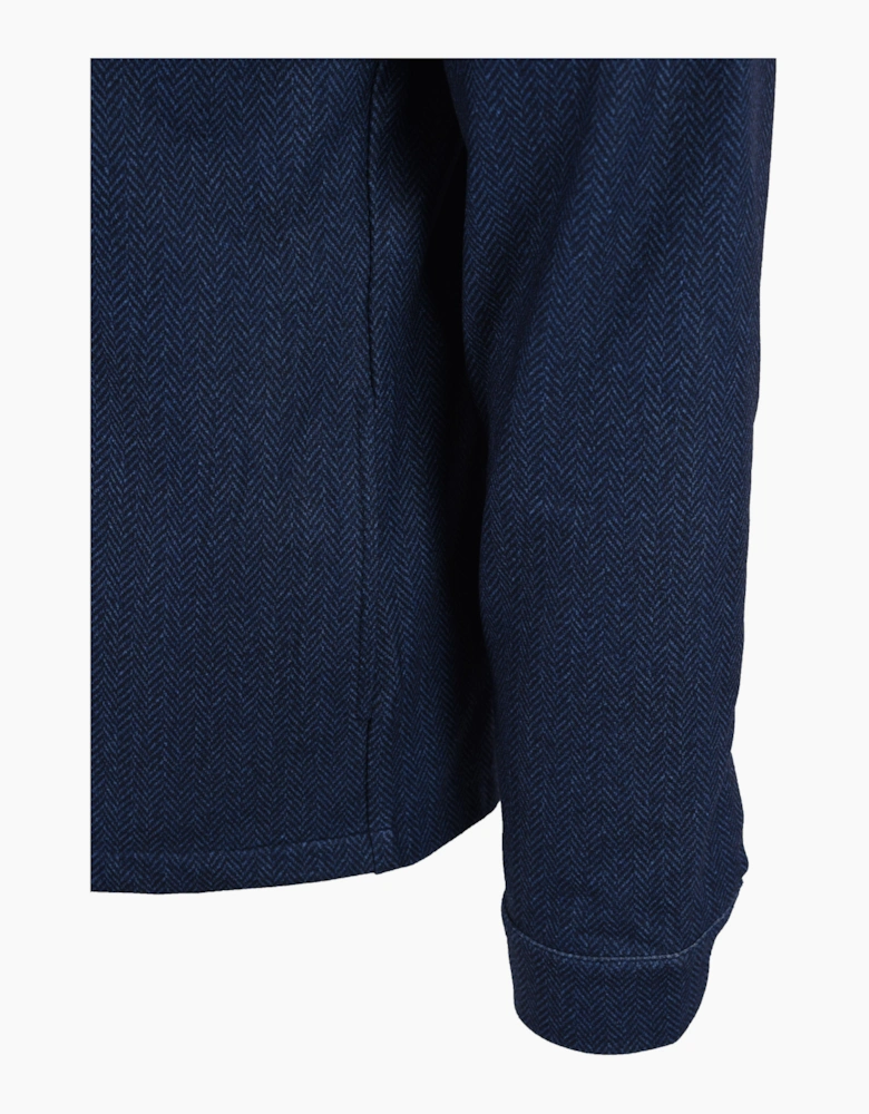 R2 HERRINGBONE OVERSHIRT NAVY