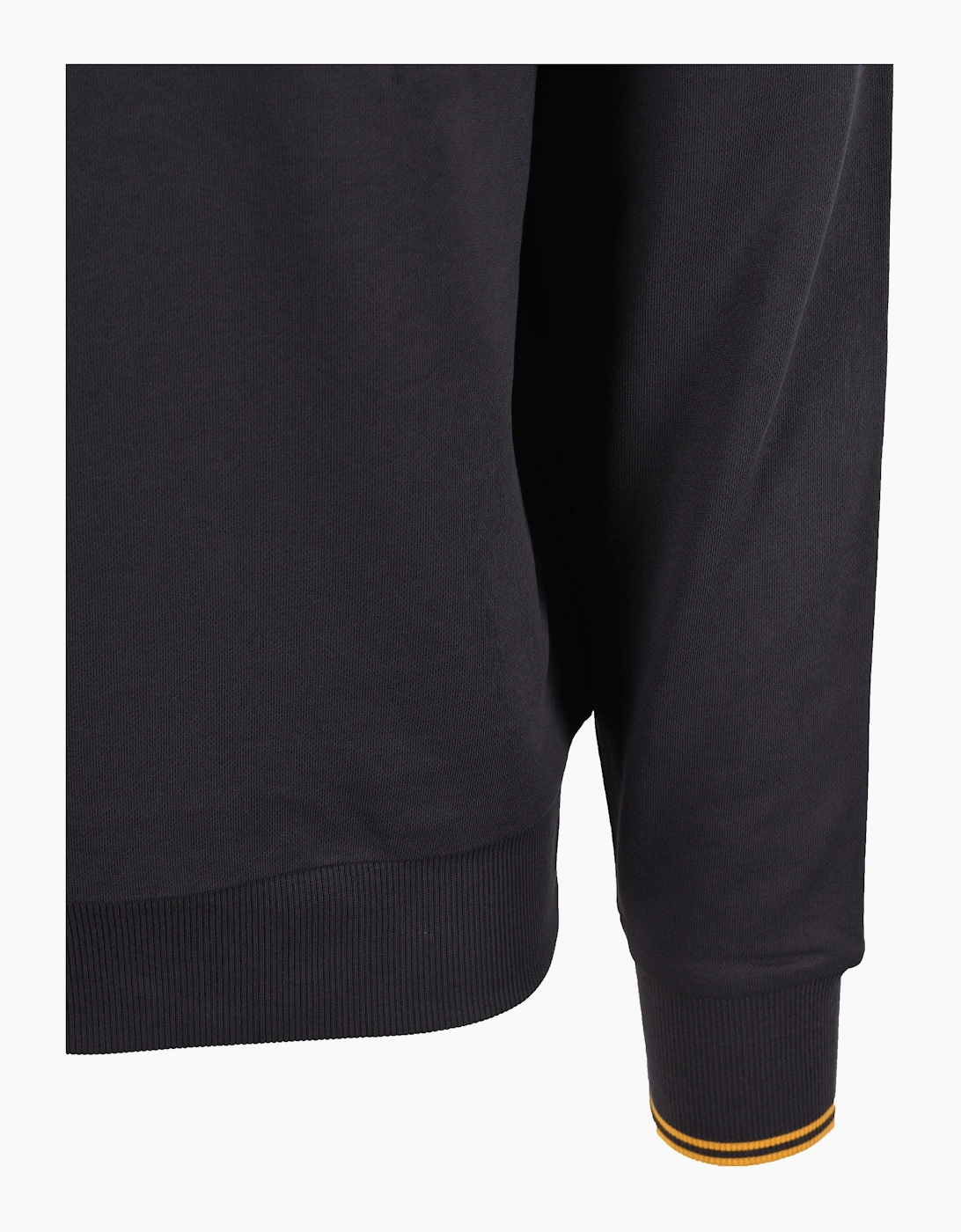 FRED PERRY HALF ZIP SWEATSHIRT ANCHOR GREY/GOLDEN