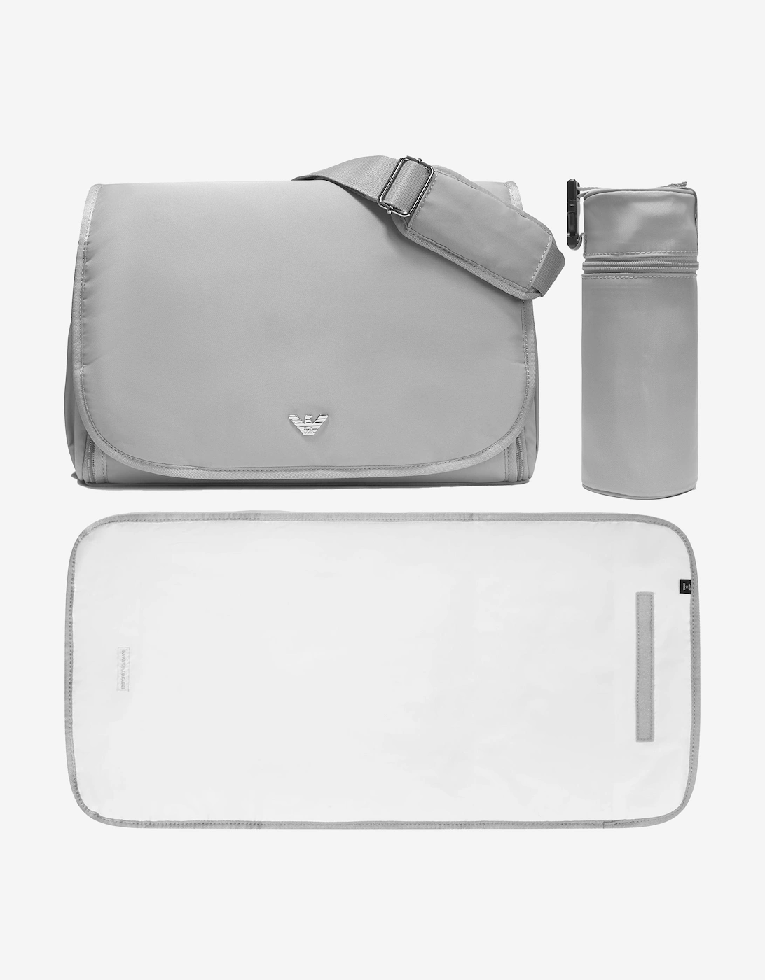 Emporio Armani Baby Logo Changing Bag in Grey (36cm)