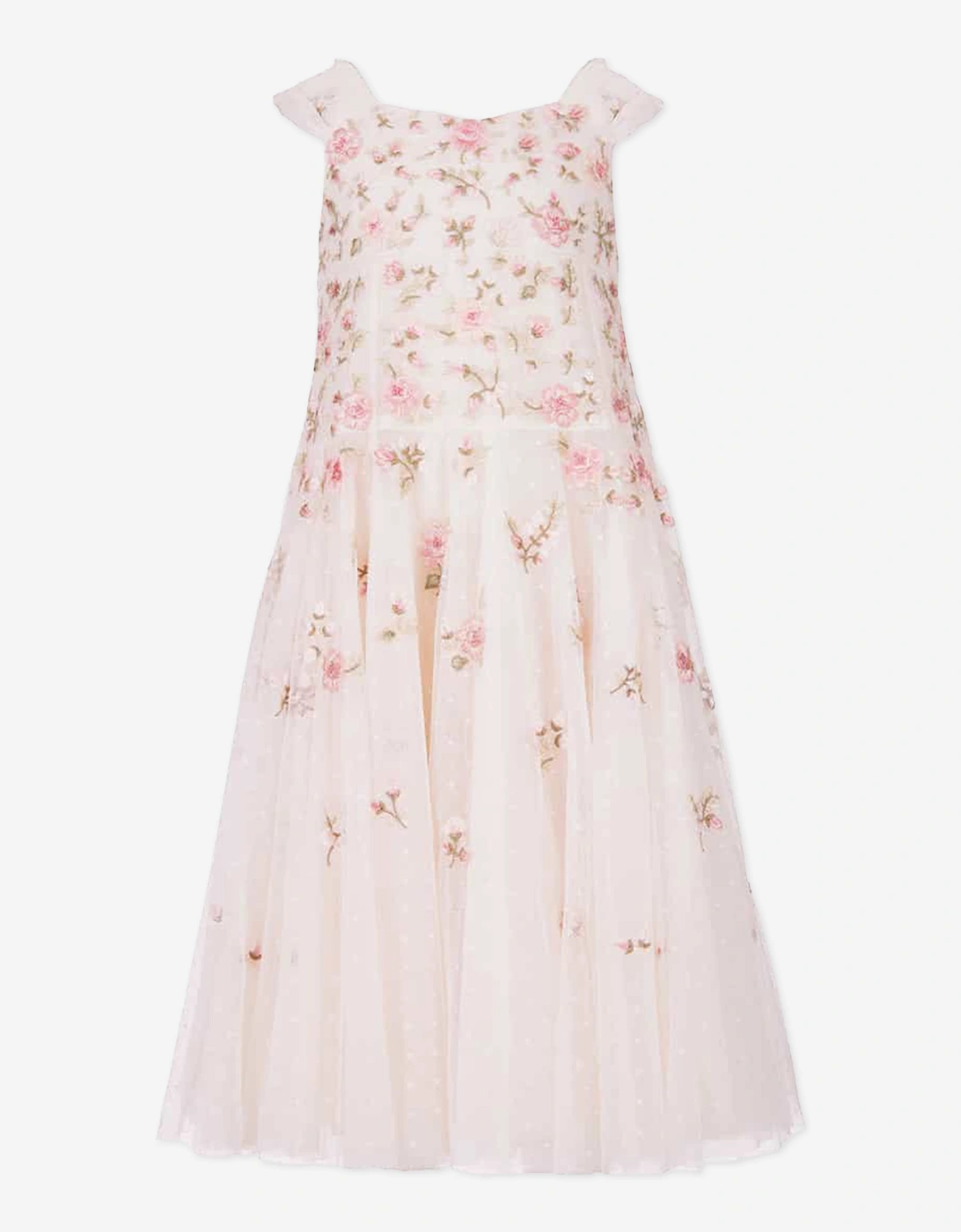 Needle & Thread Girl's Needle & Thread Girls Mayflower Ditsy Gown in Ivory - Cream