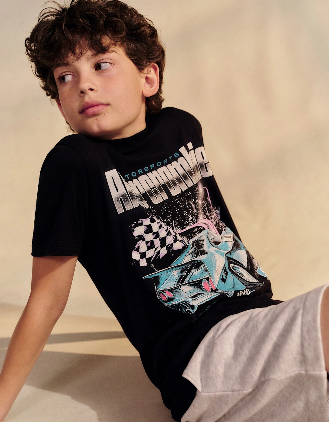 Abercrombie & Fitch Boys City Car T-Shirt in Grey