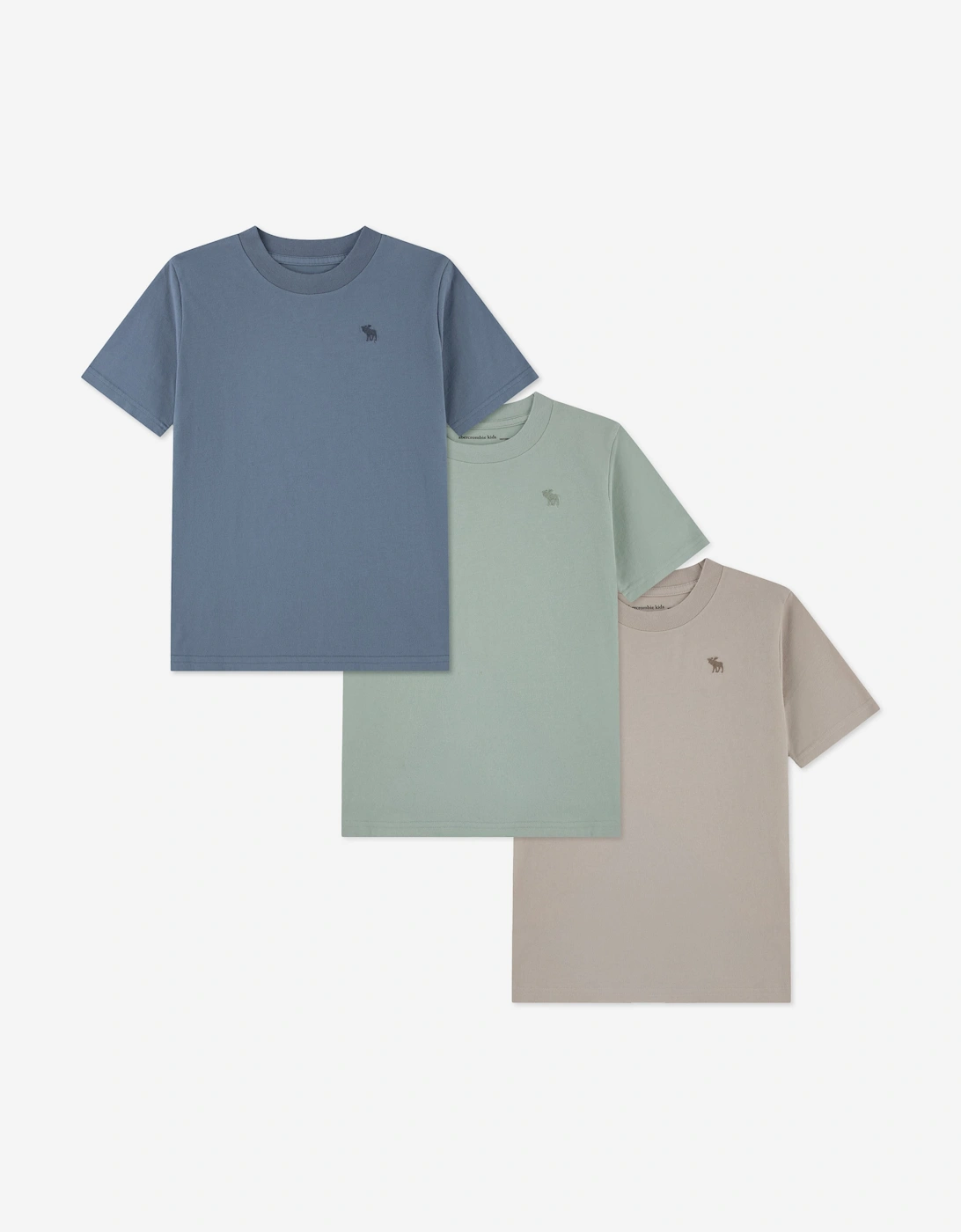 Abercrombie & Fitch Boys 3 Pack T-Shirt Set in Grey