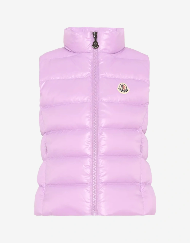 Moncler Enfant Girls Down Padded Ghany Gilet in Purple