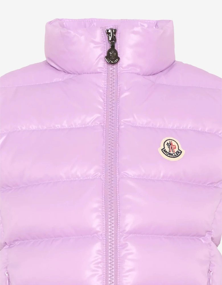 Moncler Enfant Girls Down Padded Ghany Gilet in Purple