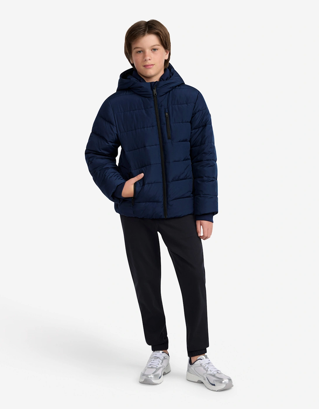 Abercrombie & Fitch Boys Midweight Puffer Jacket in Navy