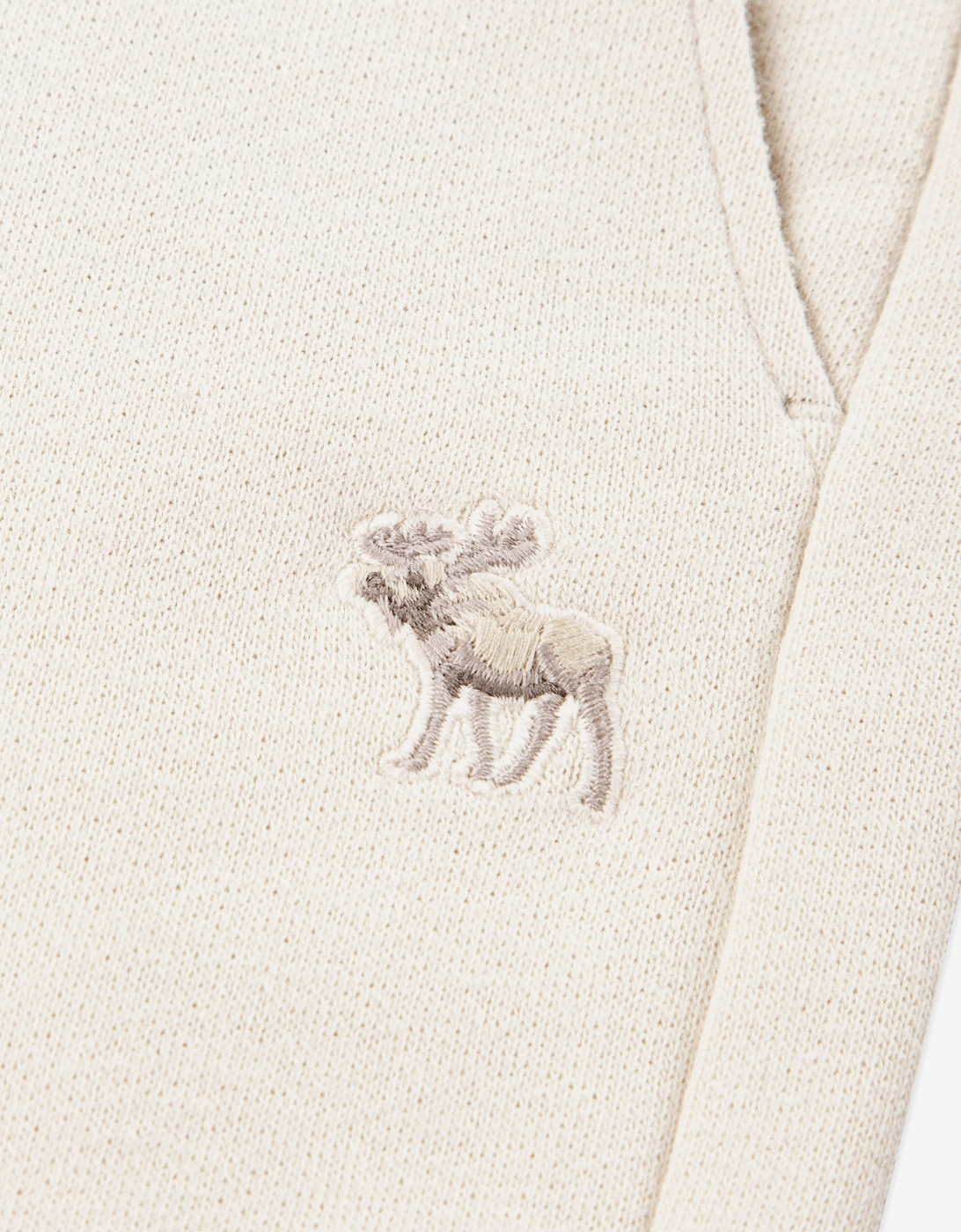 Abercrombie & Fitch Boys Essential Fleece Joggers in Ivory