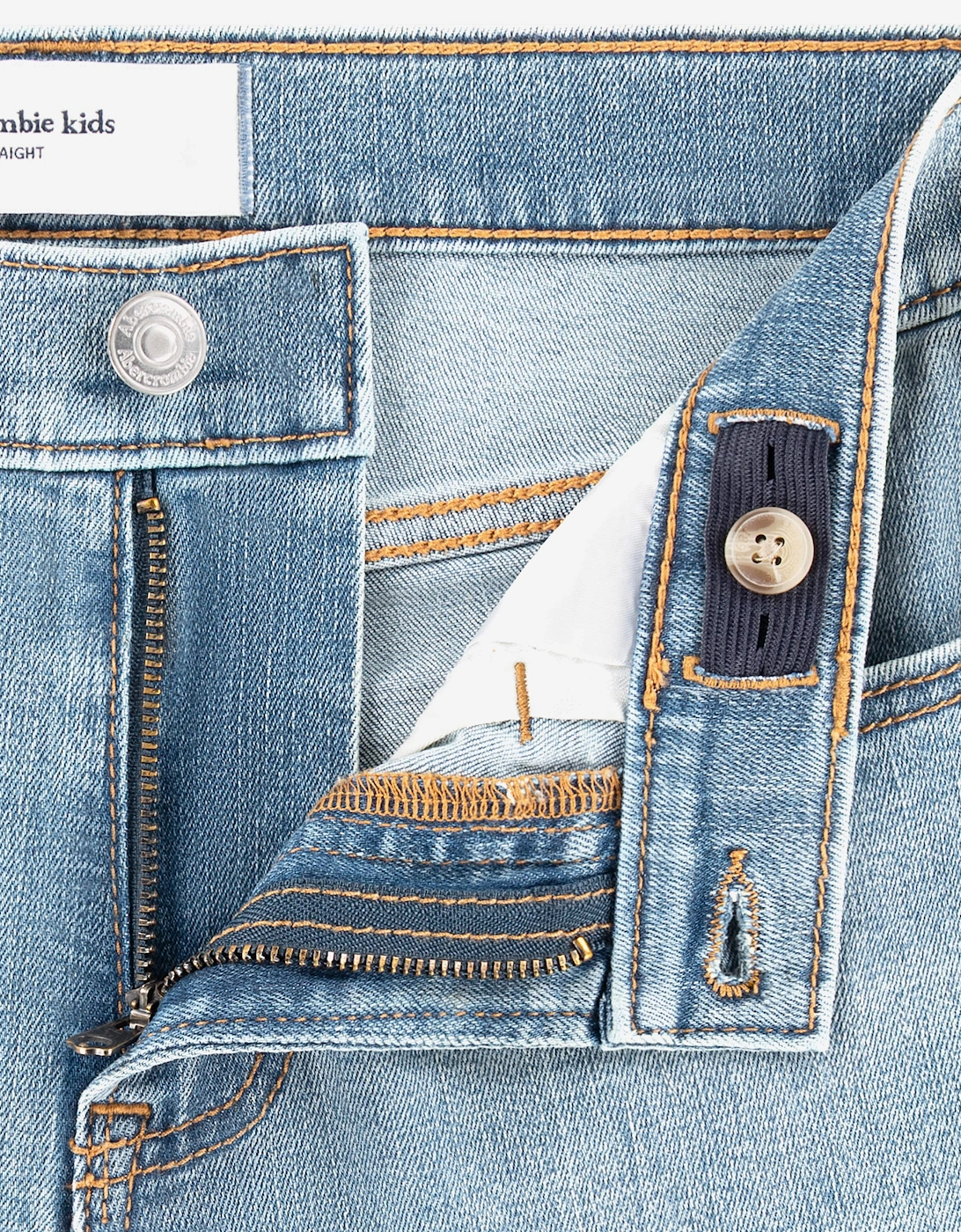 Abercrombie & Fitch Boys Straight Fit Jeans in Blue