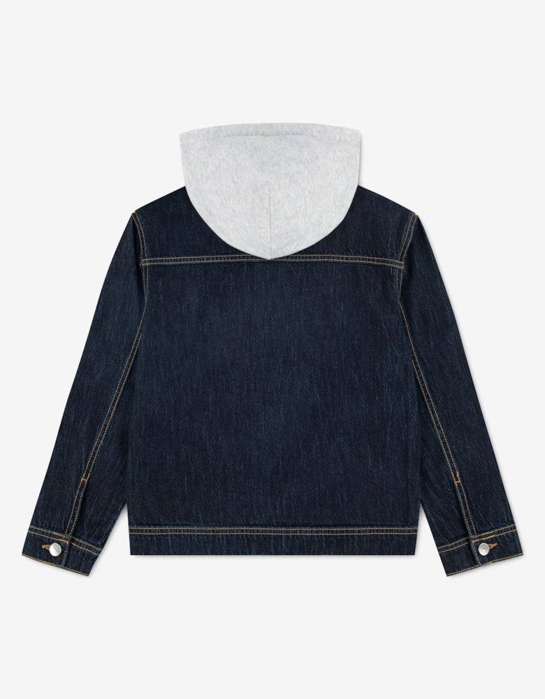Abercrombie & Fitch Boys Hooded Denim Jacket in Blue