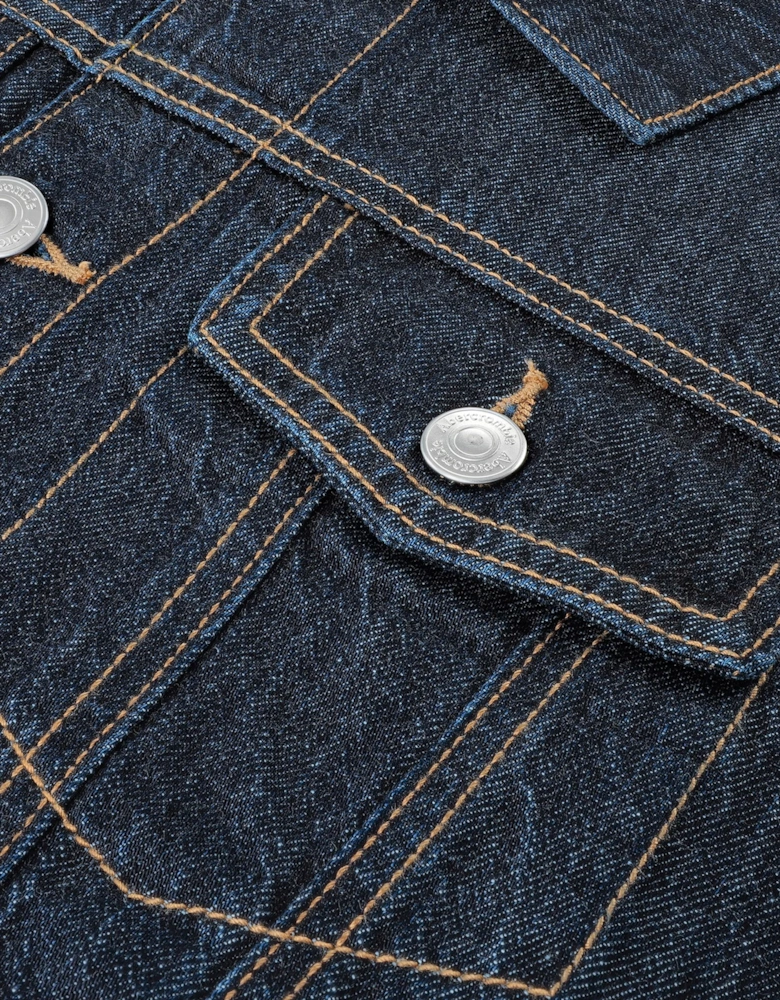 Abercrombie & Fitch Boys Hooded Denim Jacket in Blue