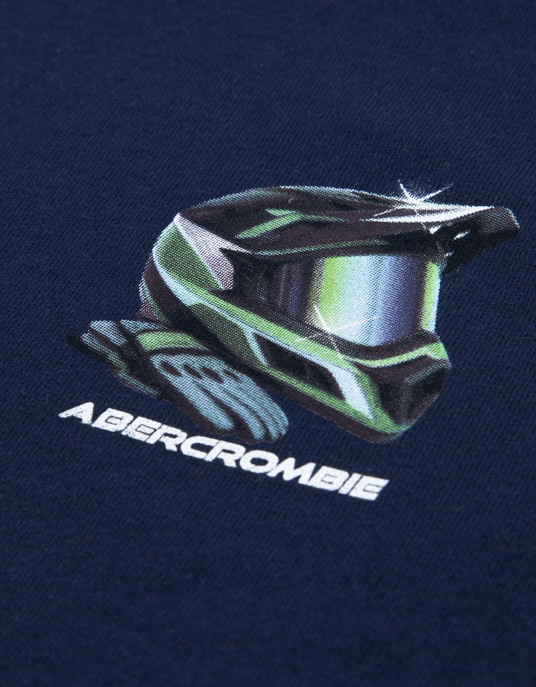 Abercrombie & Fitch Boys Racing Helmet T-Shirt in Navy