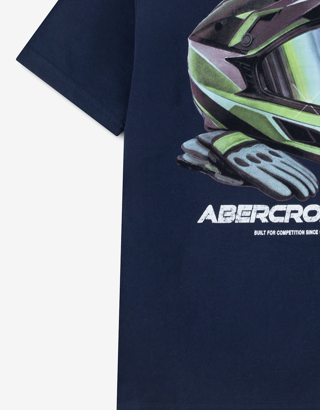 Abercrombie & Fitch Boys Racing Helmet T-Shirt in Navy