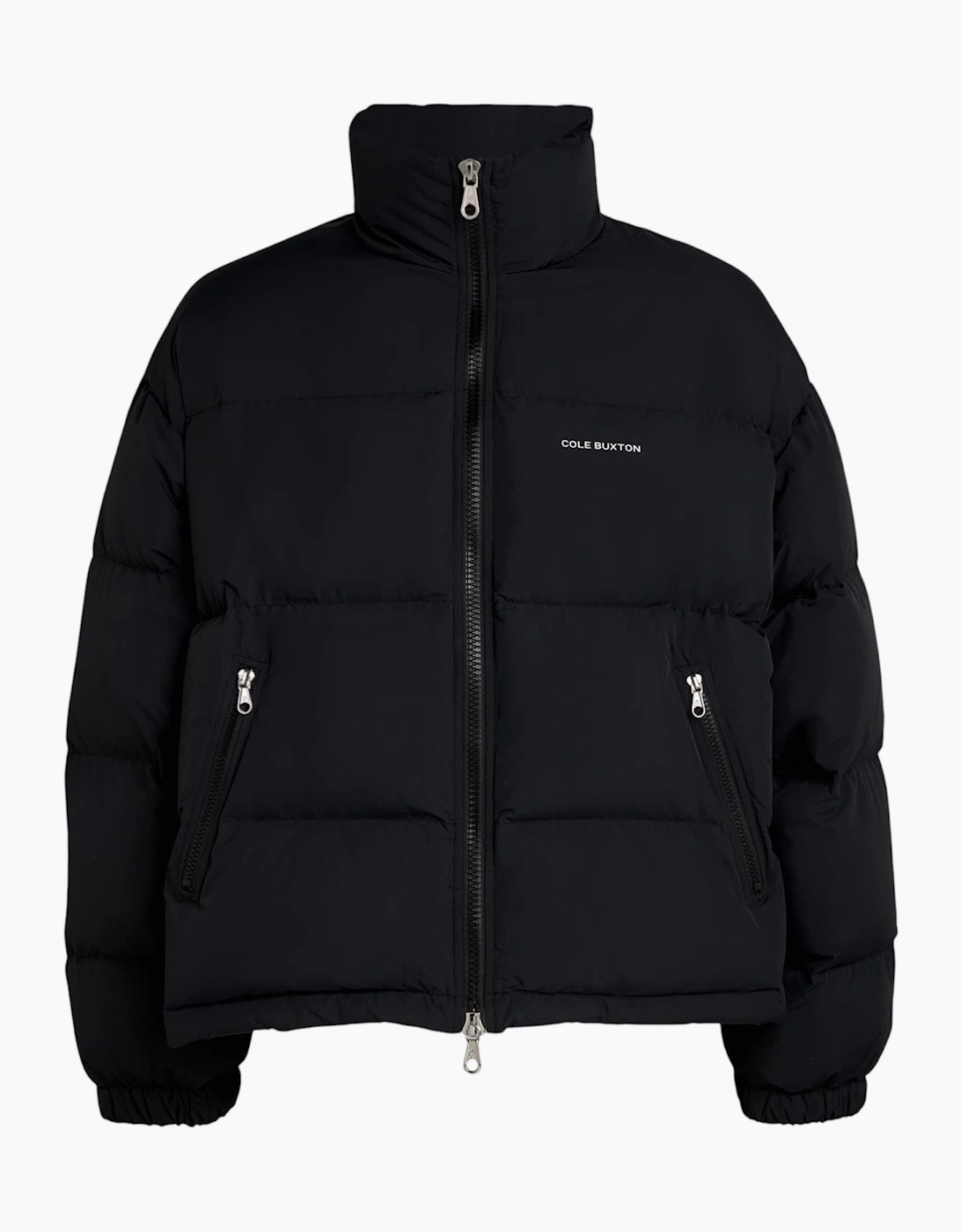 Cole Buxton Cropped Logo Puffer Jacket Black