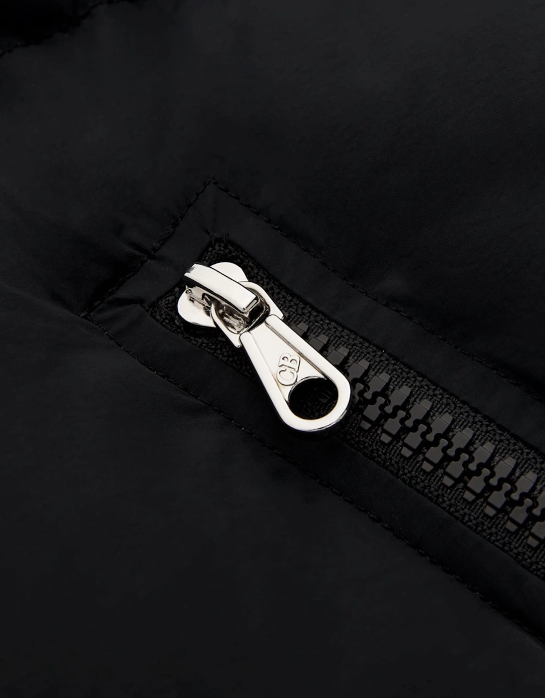 Cole Buxton Cropped Logo Puffer Jacket Black