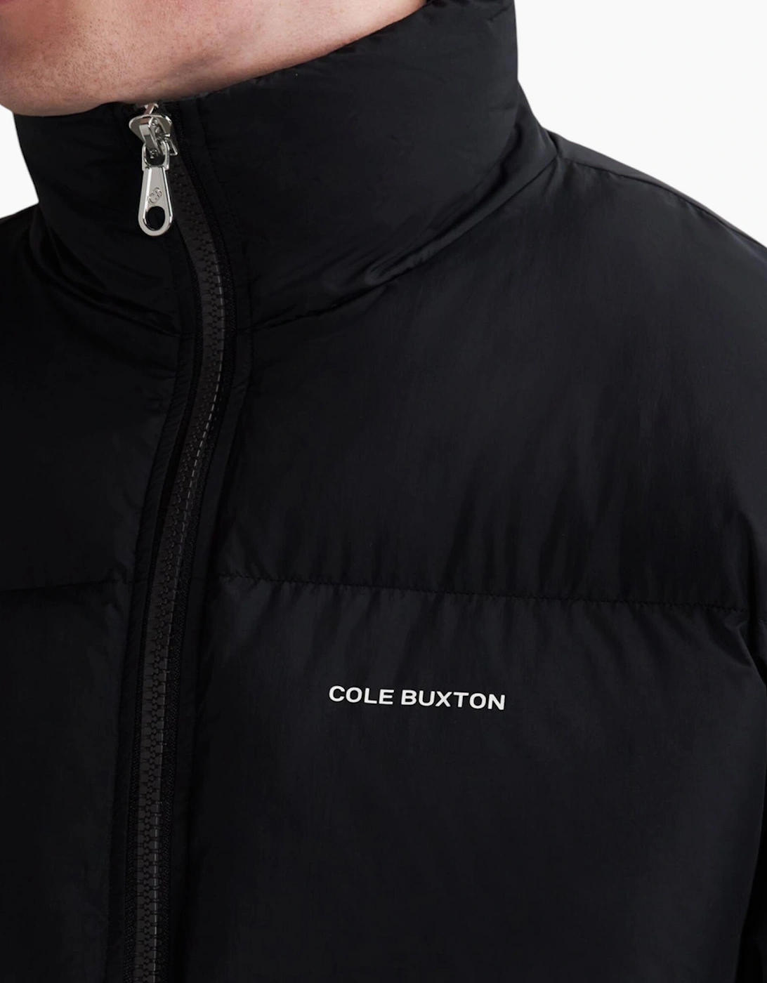Cole Buxton Cropped Logo Puffer Jacket Black
