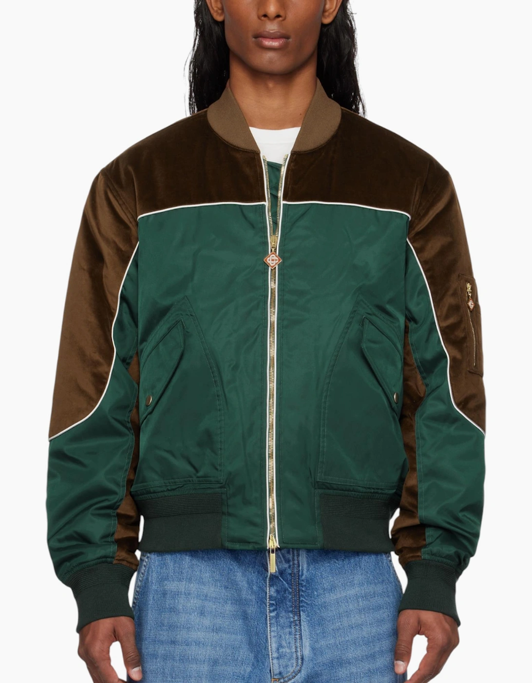 Casablanca Mens Carseat Bomber Jacket Full Zip