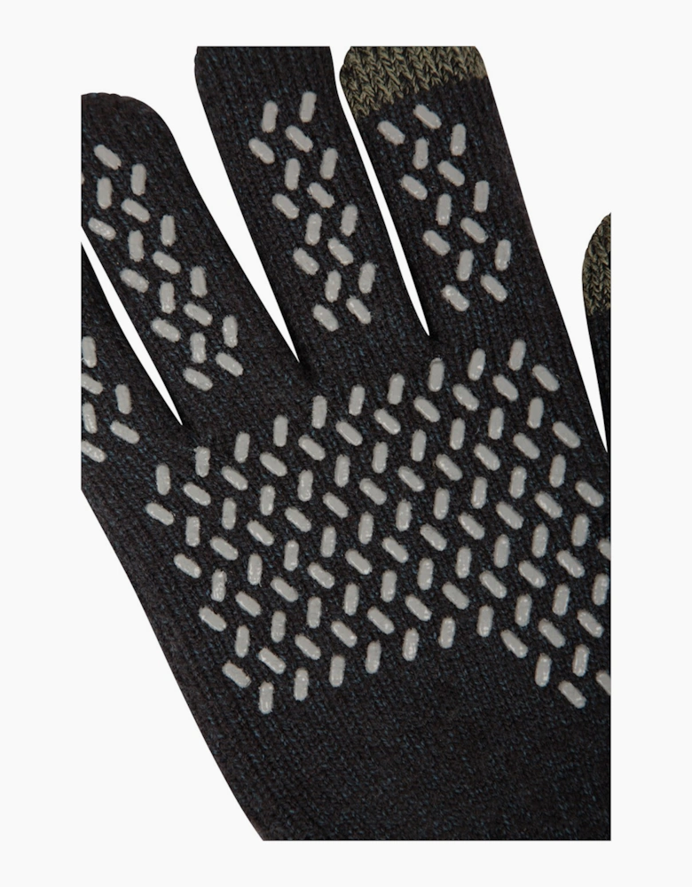 Mountain Warehouse Mens Gripped Waterproof Knitted Winter Gloves