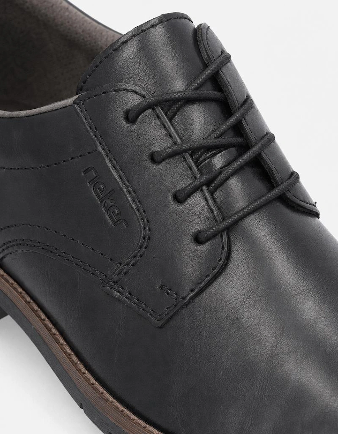 Rieker 13900 Mens Lace-Up Shoes Black/Smoke