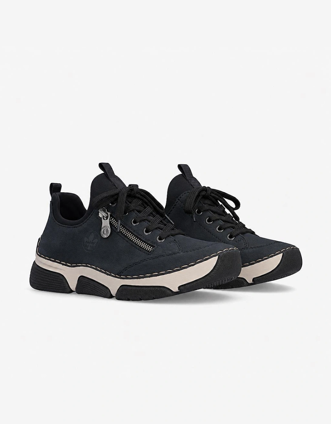 Rieker 45973 Womens Slip-On Trainers Pacific/Black